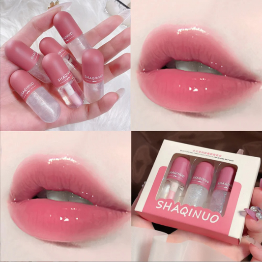 Lip Gloss Hidratante e Protetor Antiaderente – Brilho Espelhado e Hidratação Duradoura - Pague 1 e Leve 3