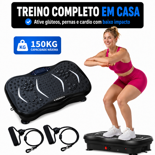 VibraFit Pro 120 — Treino, Drenagem e Relaxamento Muscular em Casa