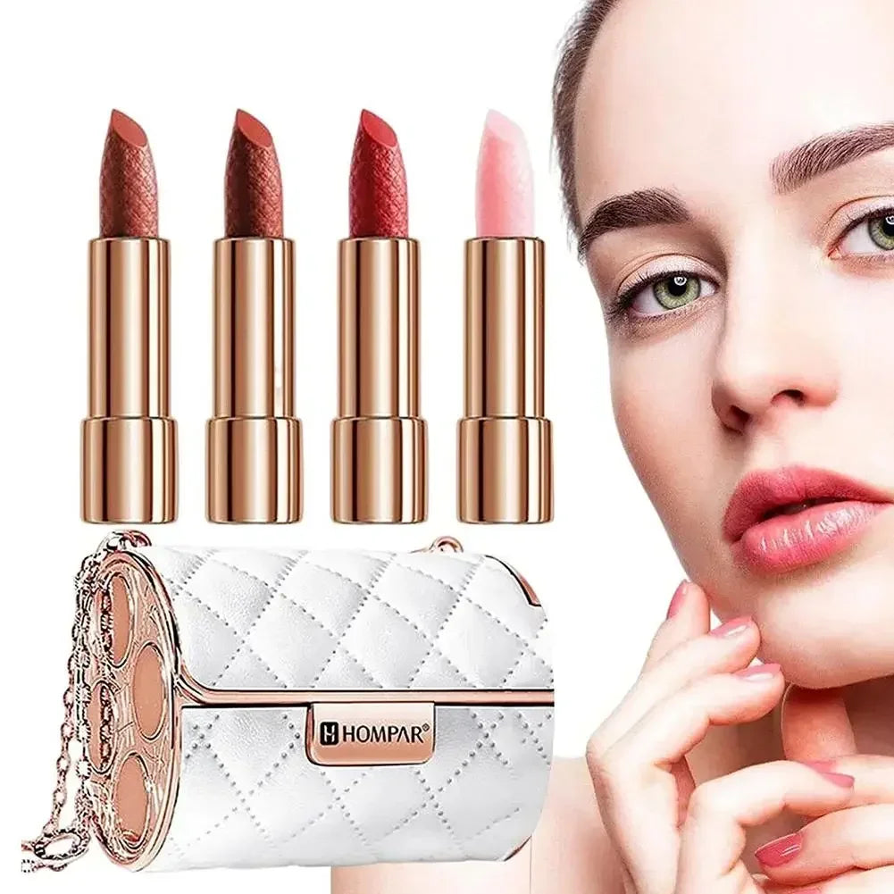 Kit 4 Batons Cintilantes Sexy + Bolsa de Luxo