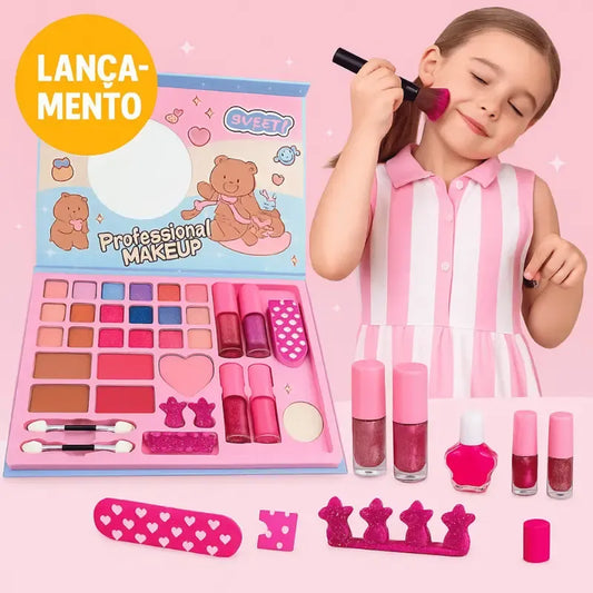 Kit Maleta Maquiagem CAPIVARA Infantil Completa Menina Princesa Linda Lançamento